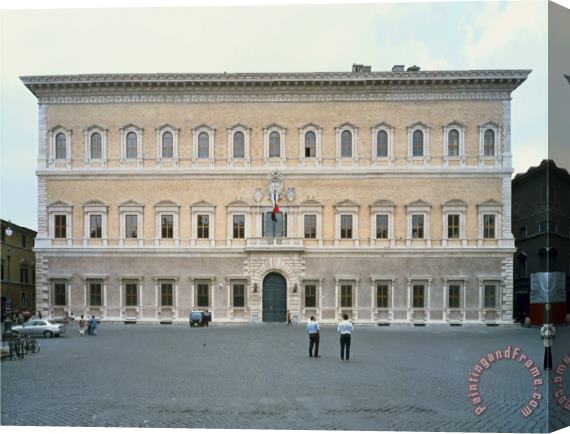 Michelangelo Buonarroti Palazzo Farnese Facade Stretched Canvas Painting / Canvas Art