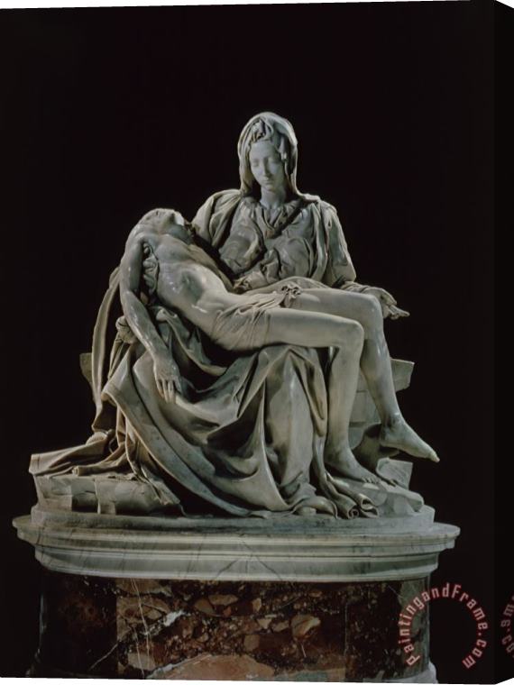 Michelangelo Buonarroti Piet1496 Marble Sculpture Saint Peter S Rome Stretched Canvas Print / Canvas Art