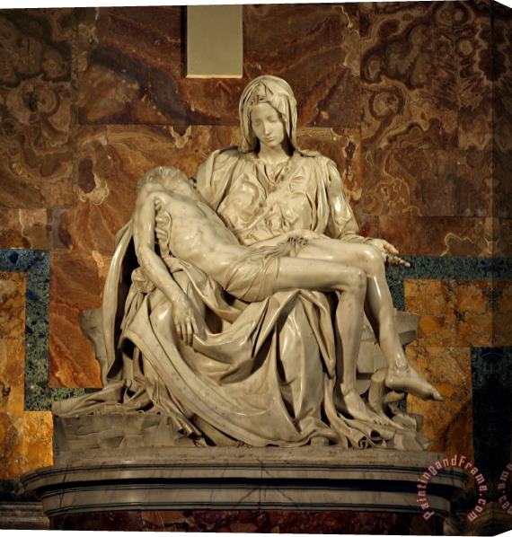Michelangelo Buonarroti Pieta 1499 Stretched Canvas Painting / Canvas Art