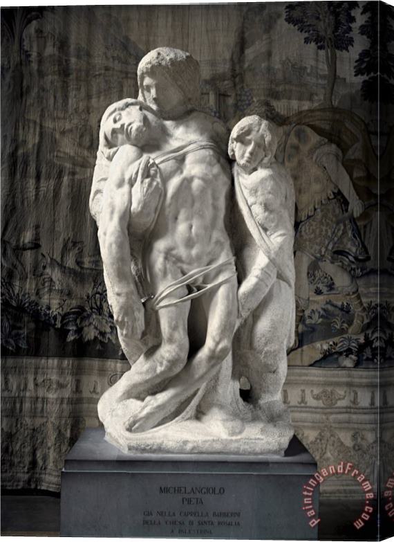 Michelangelo Buonarroti Pieta Di Palestrina Stretched Canvas Print / Canvas Art
