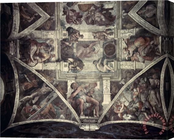 Michelangelo Buonarroti Separation of Light From Darkness Jonah Stretched Canvas Print / Canvas Art