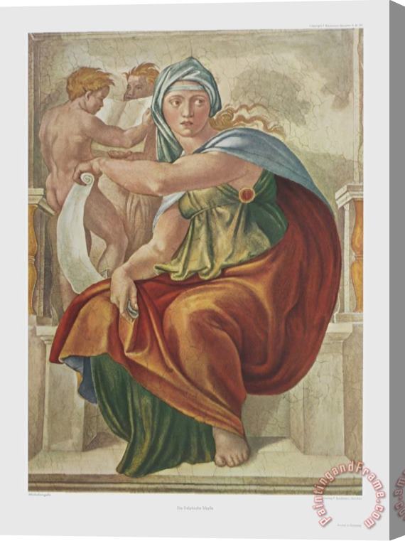 Michelangelo Buonarroti Sibylle of Delphi Stretched Canvas Print / Canvas Art