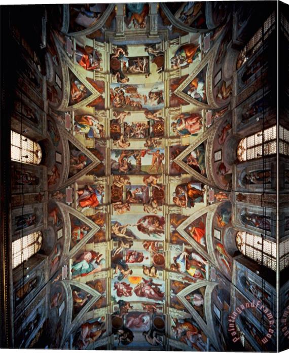 Michelangelo Buonarroti Sistine Chapel Ceiling 1508 12 Stretched Canvas Painting / Canvas Art