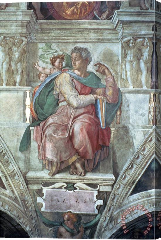 Michelangelo Buonarroti Sistine Chapel Ceiling The Prophet Isaiah Stretched Canvas Print / Canvas Art