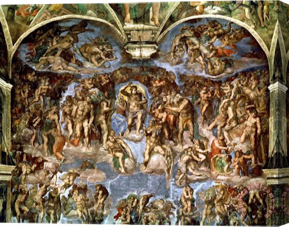 Michelangelo Buonarroti Sistine Chapel The Last Judgement 1538 41 Stretched Canvas Print / Canvas Art