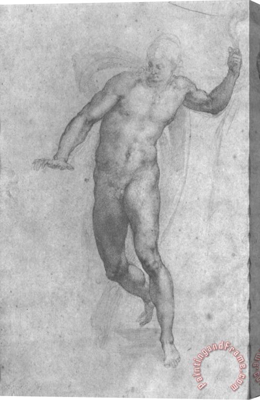 Michelangelo Buonarroti Study for a Risen Christ 1533 Stretched Canvas Painting / Canvas Art