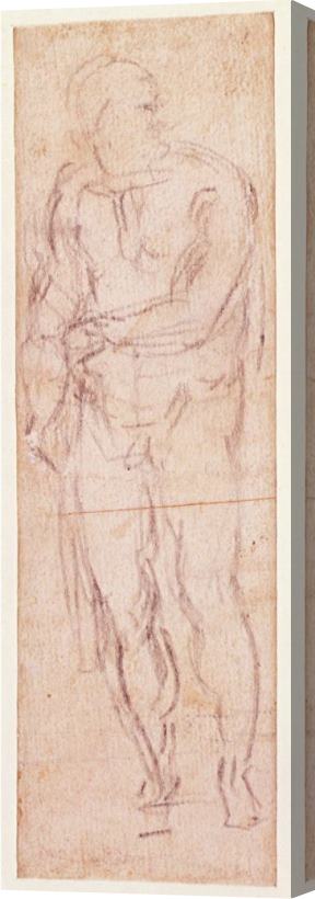 Michelangelo Buonarroti Study for Adam in The Expulsion 1508 12 Stretched Canvas Painting / Canvas Art