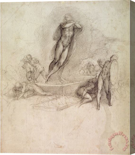 Michelangelo Buonarroti Study for an Ascension Stretched Canvas Painting / Canvas Art