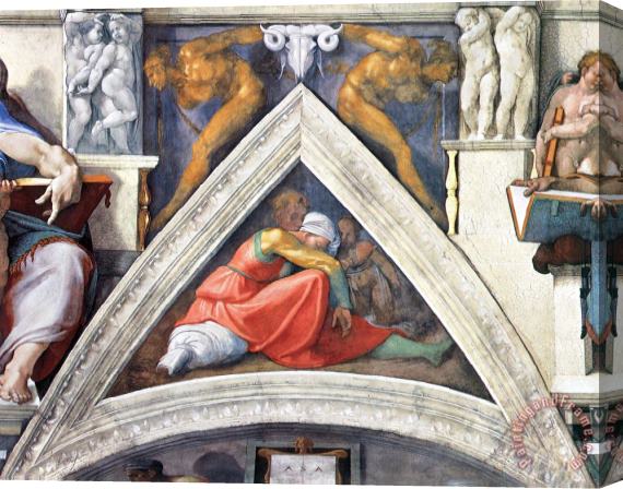 Michelangelo Buonarroti The Ancestors of Christ Asa 1509 Stretched Canvas Print / Canvas Art