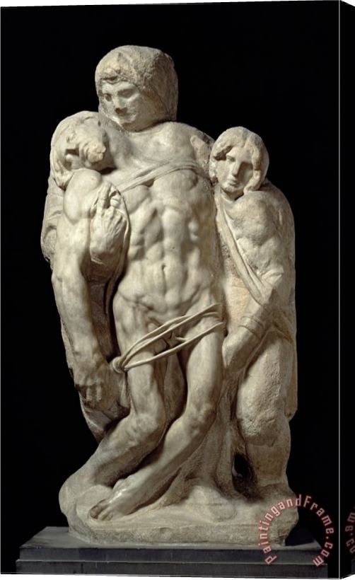 Michelangelo Buonarroti The Palestrina Pieta Stretched Canvas Painting / Canvas Art