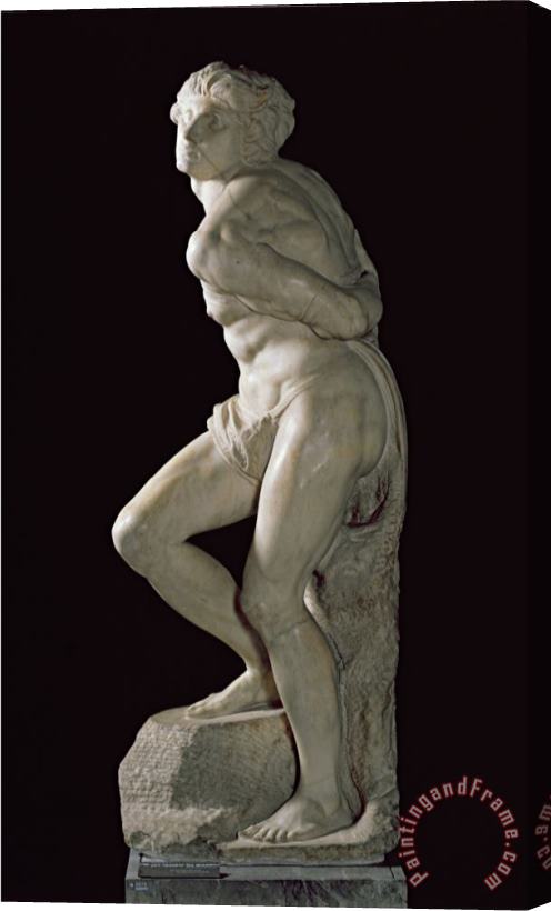 Michelangelo Buonarroti The Rebellious Slave 1513 15 Stretched Canvas Print / Canvas Art