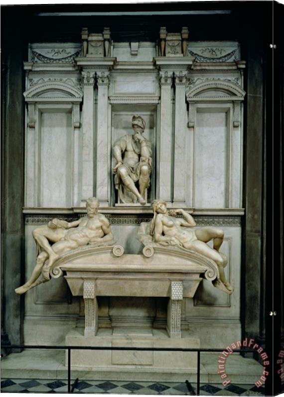 Michelangelo Buonarroti Tomb of Lorenzo De Medici Stretched Canvas Print / Canvas Art