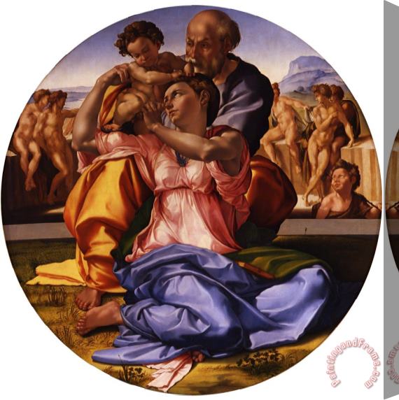 Michelangelo Buonarroti Tondo Doni Stretched Canvas Print / Canvas Art