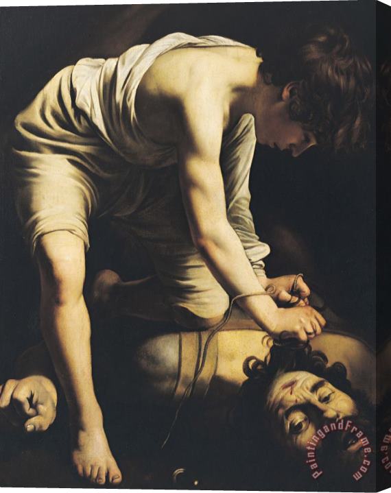 Michelangelo Merisi da Caravaggio David Victorious Over Goliath Stretched Canvas Painting / Canvas Art