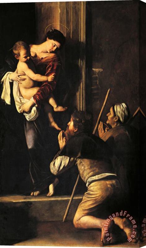 Michelangelo Merisi da Caravaggio Madonna Dei Pellegrini Or Madonna Of Loreto Stretched Canvas Print / Canvas Art