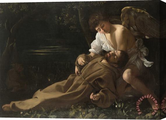 Michelangelo Merisi da Caravaggio Saint Francis of Assisi in Ecstasy Stretched Canvas Painting / Canvas Art