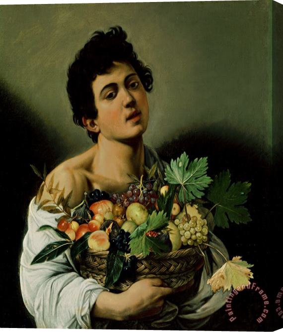 Michelangelo Merisi da Caravaggio Youth with a Basket of Fruit Stretched Canvas Painting / Canvas Art