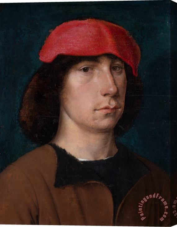 Michiel Sittow A Young Man in a Red Cap Stretched Canvas Print / Canvas Art