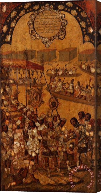 Miguel Gonzales The Conquest of Mexico. Tabla X Stretched Canvas Print / Canvas Art