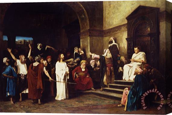 Mihaly Munkacsy Christ Before Pilate Stretched Canvas Print / Canvas Art