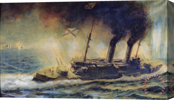 Mikhail Mikhailovich Semyonov The Battle of the Gulf of Riga Stretched Canvas Print / Canvas Art