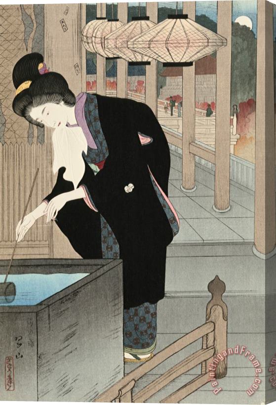 Miki Suizan Visiting Kiyomizu Temple (kiyomizu Mode) Stretched Canvas Print / Canvas Art