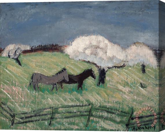 Milton Avery Horses And Blooming Trees, 1938 Stretched Canvas Painting / Canvas Art