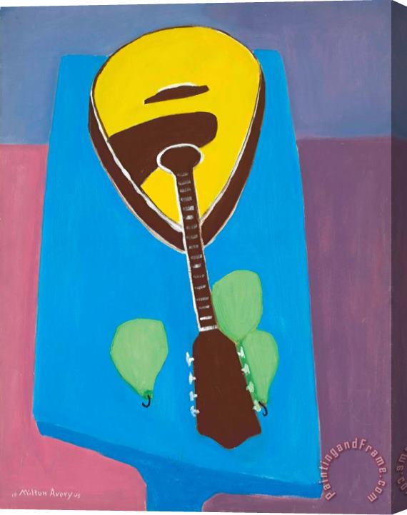 Milton Avery Mandolin with Pears Stretched Canvas Print / Canvas Art