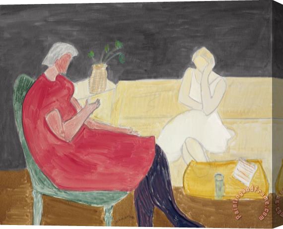 Milton Avery Morning Talk Stretched Canvas Painting / Canvas Art