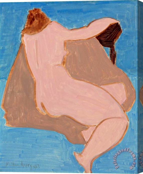 Milton Avery Pink Nude Stretched Canvas Print / Canvas Art