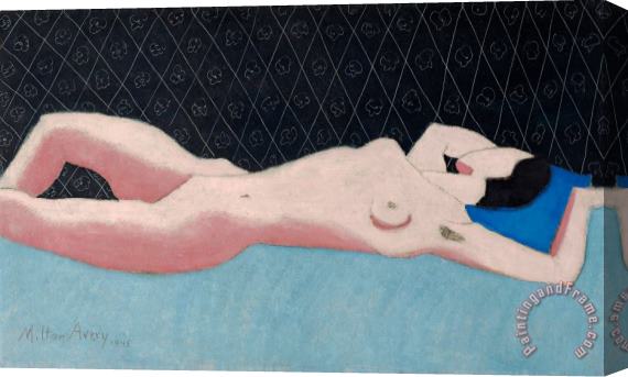 Milton Avery Reclining Nude, 1945 Stretched Canvas Painting / Canvas Art