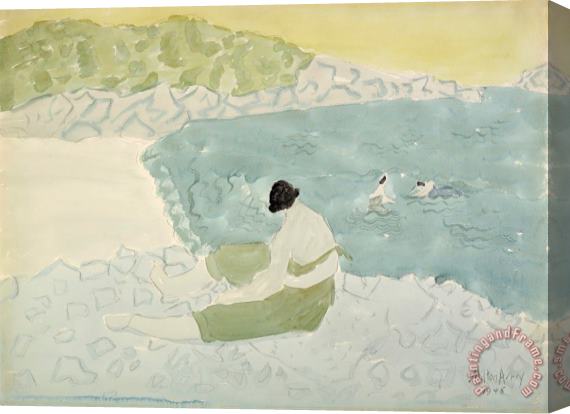 Milton Avery Rock Sitter, 1945 Stretched Canvas Painting / Canvas Art