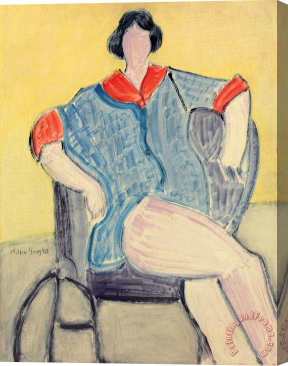 Milton Avery Seated Woman, 1963 Stretched Canvas Print / Canvas Art
