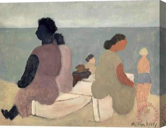Milton Avery Sitters by The Sea, 1933 Stretched Canvas Painting / Canvas Art