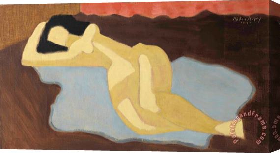Milton Avery Sleeping Nude, 1947 Stretched Canvas Painting / Canvas Art