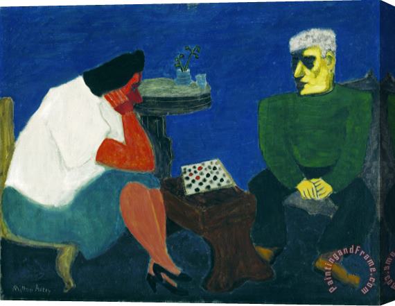 Milton Avery The Checker Players Stretched Canvas Print / Canvas Art