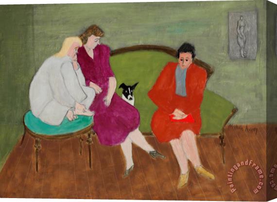 Milton Avery Three Figures And a Dog Stretched Canvas Print / Canvas Art