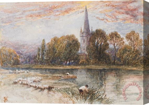 Myles Birket Foster Holy Trinity Church On The Banks If The River Avon Stratford Upon Avon Stretched Canvas Print / Canvas Art