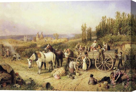 Myles Birket Foster, R.w.s The Farm Cart Stretched Canvas Painting / Canvas Art