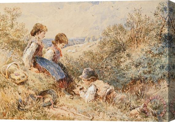 Myles Birket Foster The Bird's Nest Stretched Canvas Painting / Canvas Art