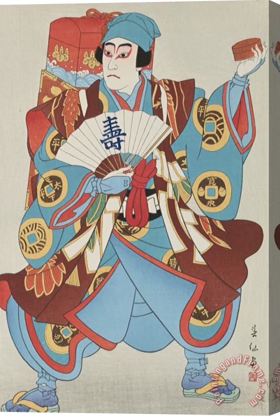 Natori Shunsen Ichikawa Sansho As a Sweetmeat Pedlar Stretched Canvas Print / Canvas Art