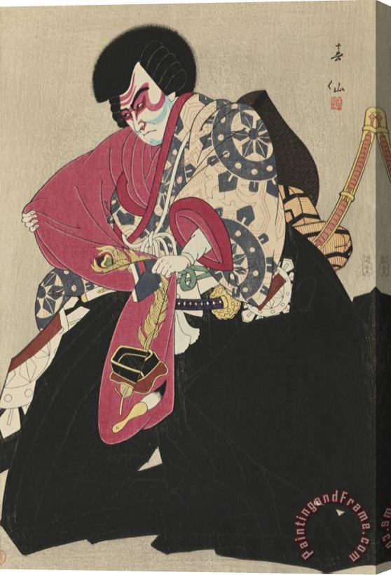 Natori Shunsen Kataoka Ichizo As Benkei Stretched Canvas Print / Canvas Art