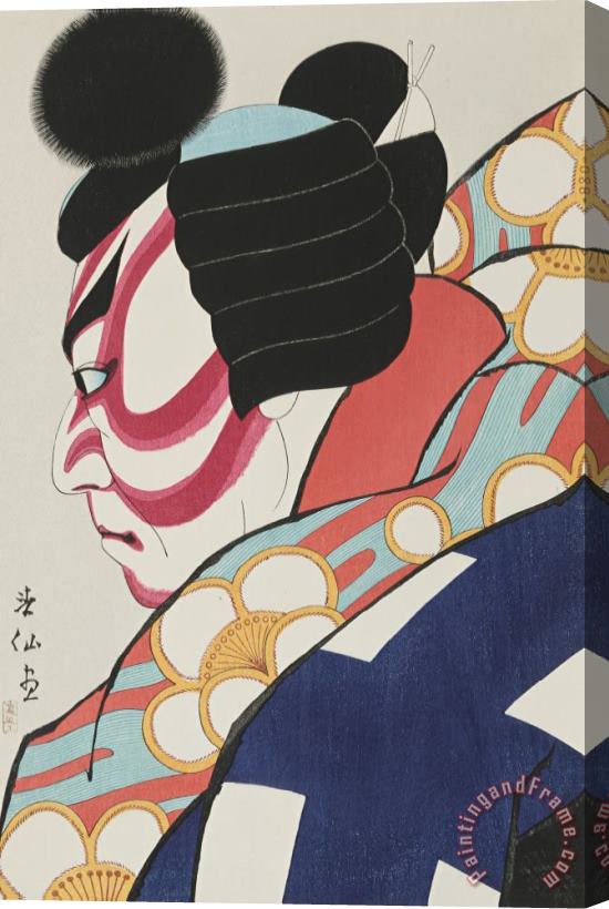 Natori Shunsen Matsumoto Koshiro VII As Umeomaru Stretched Canvas Print / Canvas Art