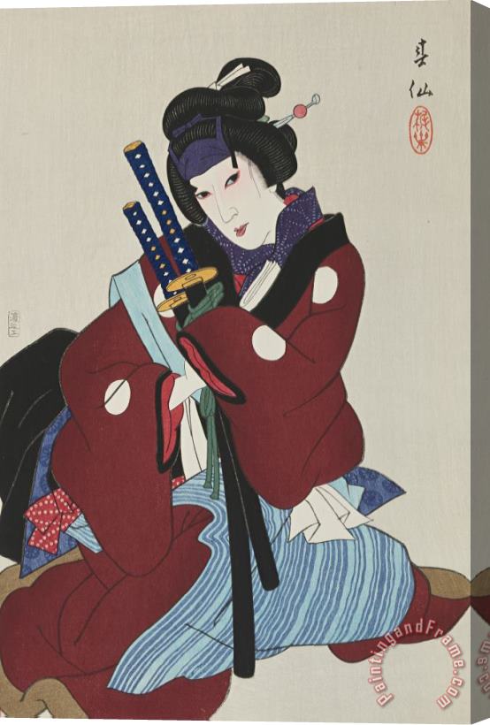 Natori Shunsen Onoye Yeizaburo As Okaru Stretched Canvas Print / Canvas Art