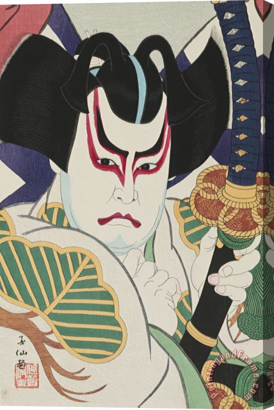Natori Shunsen The Actor Bando Hikosaburo VI As Shajin Matsuomaru Stretched Canvas Print / Canvas Art