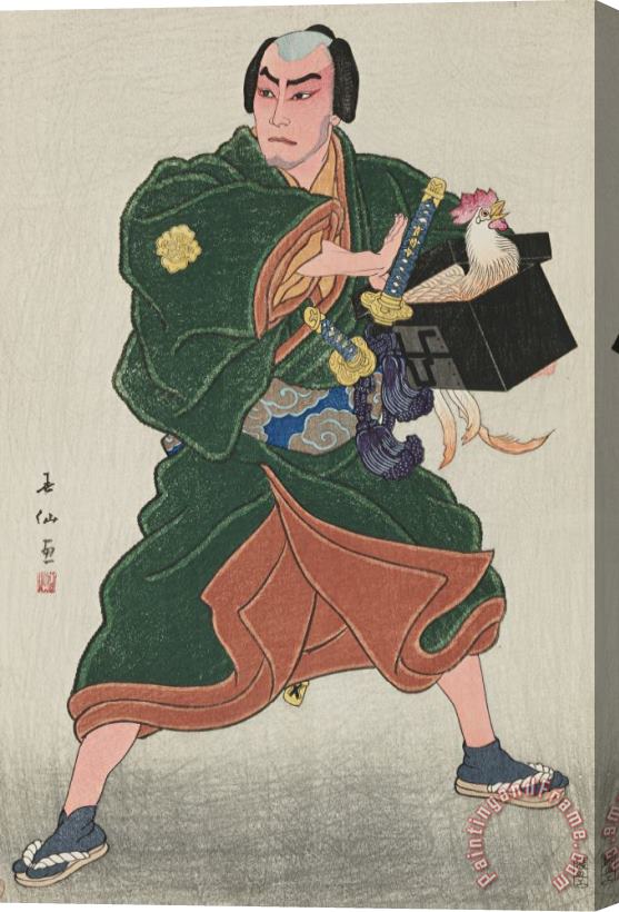 Natori Shunsen The Actor Ichikawa Sandanji II As Sukune Taro From The Scene Domyoji Stretched Canvas Print / Canvas Art