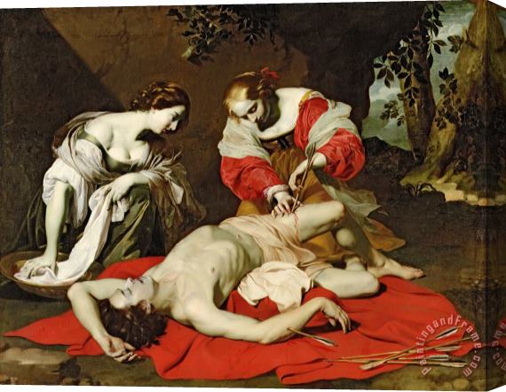Nicholas Renieri St Sebastian Tended by the Holy Irene Stretched Canvas Print / Canvas Art