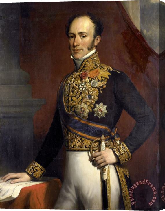 Nicolaas Pieneman Portrait of Jan Jacob Rochussen, Governor General of The Dutch East Indies Stretched Canvas Print / Canvas Art