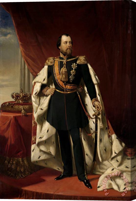 Nicolaas Pieneman Portrait of William Iii, King of The Netherlands Stretched Canvas Painting / Canvas Art