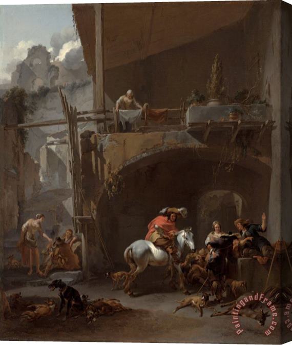 Nicolaes Pietersz Berchem The Return From The Hunt Stretched Canvas Print / Canvas Art